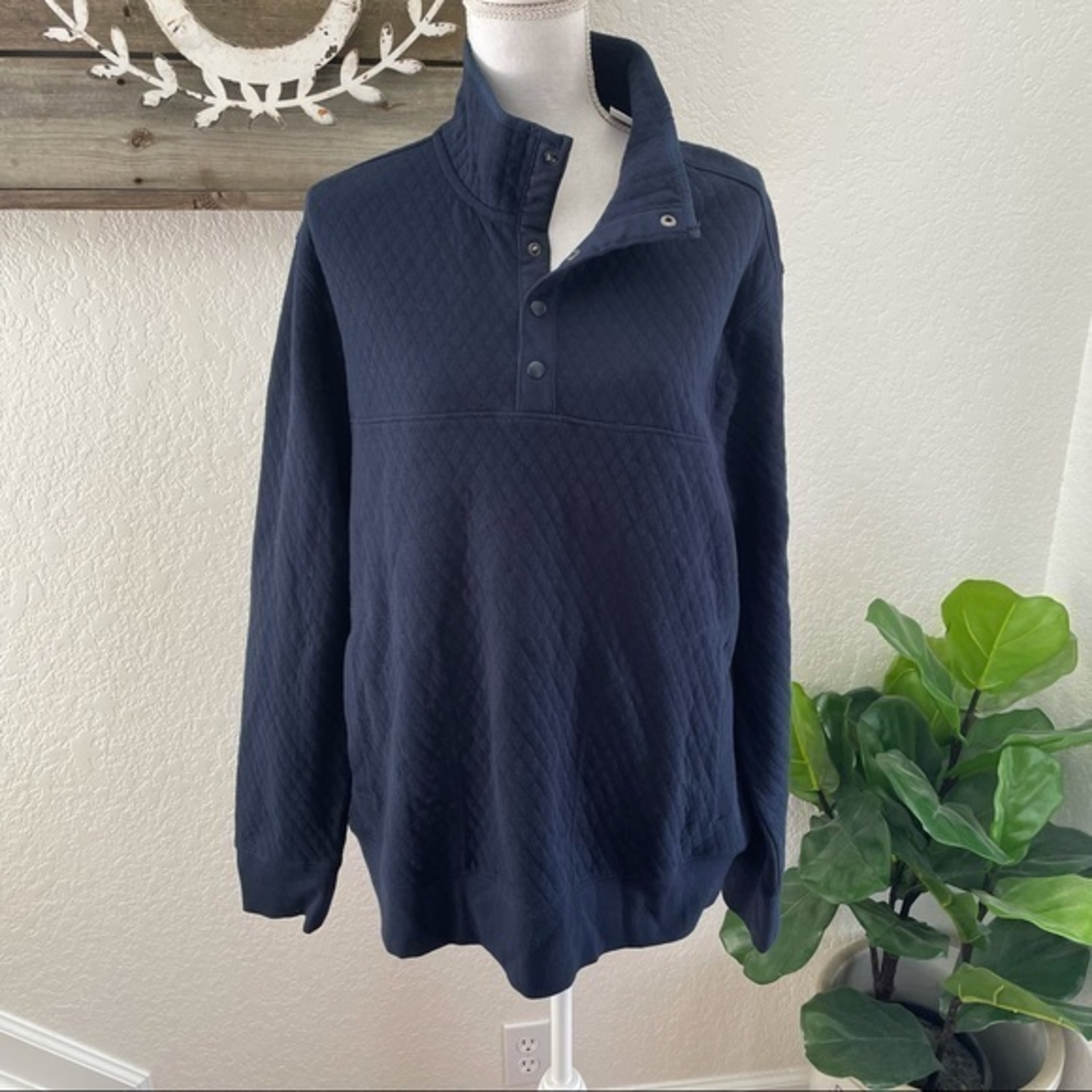 Target Goodfellow blue quilted pullover sweatshirt